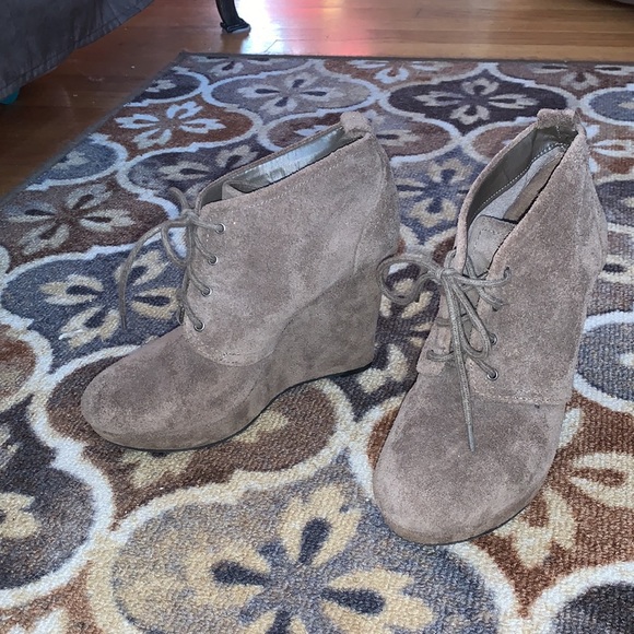 Jessica Simpson Catcher Suede Wedge Booties - Picture 14 of 15
